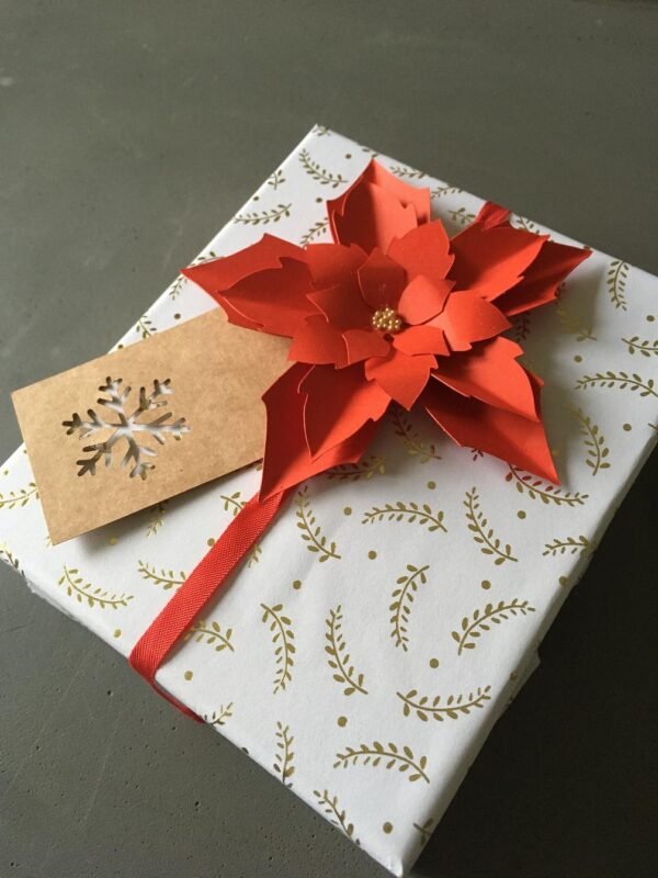 rose de Noel tuto cadeau