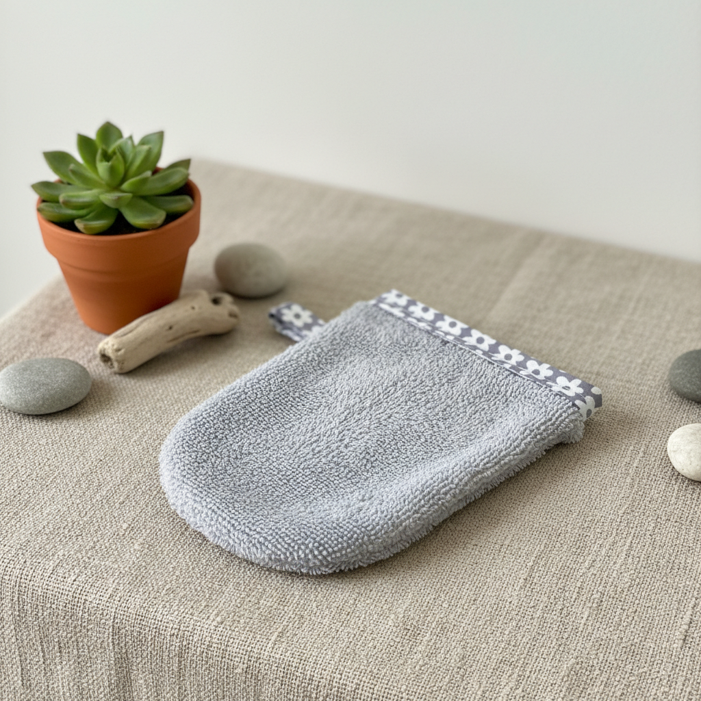 gant démaquillant en éponge de bambou