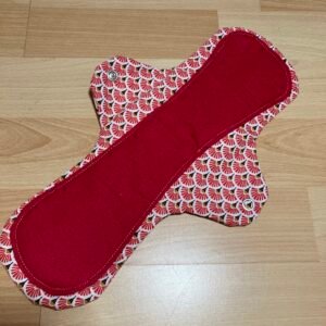 serviette hygiénique lavable XL rouge