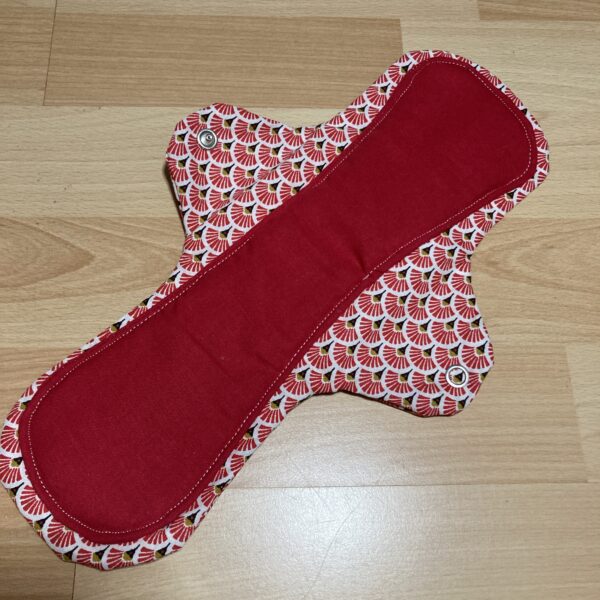 serviette hygiénique lavable XL rouge