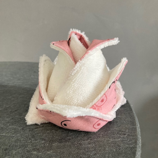 lingettes démaquillantes lavables rose girl power