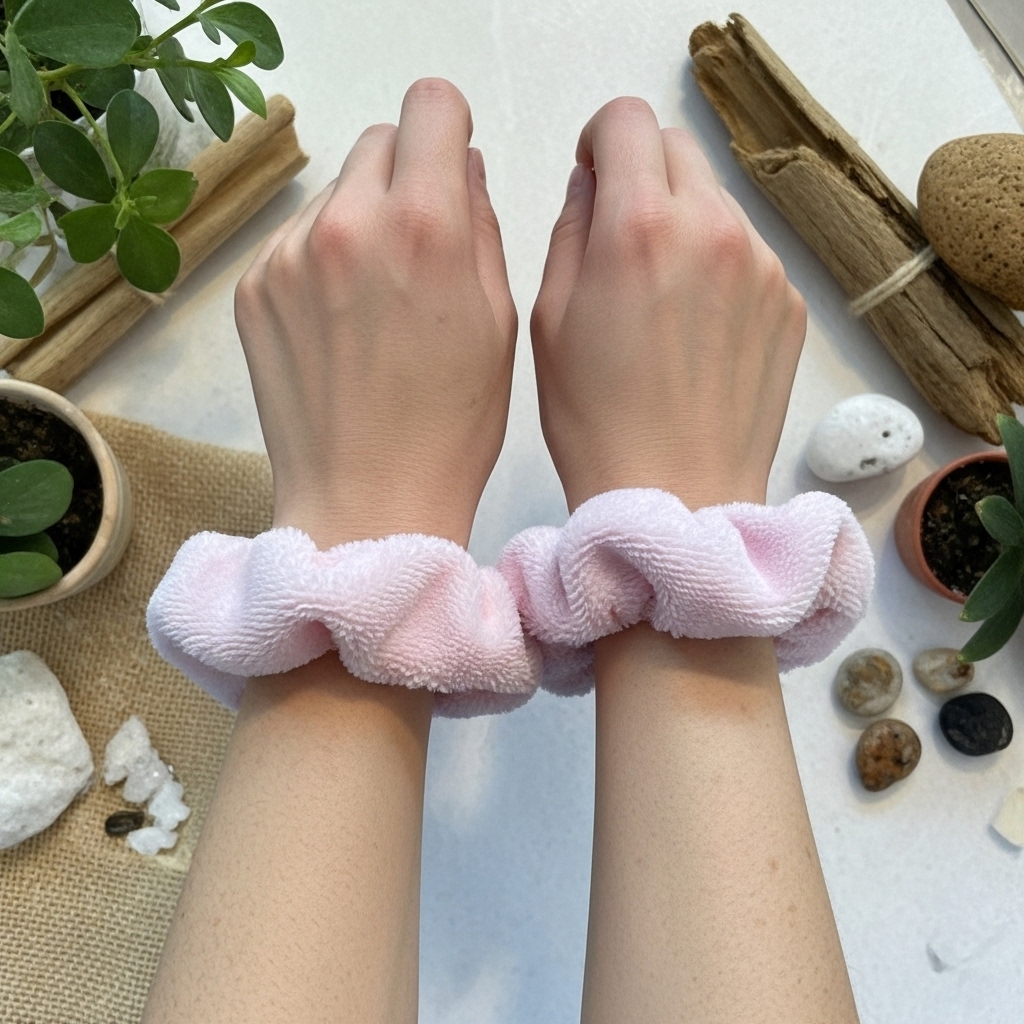 chouchous de poignet roses